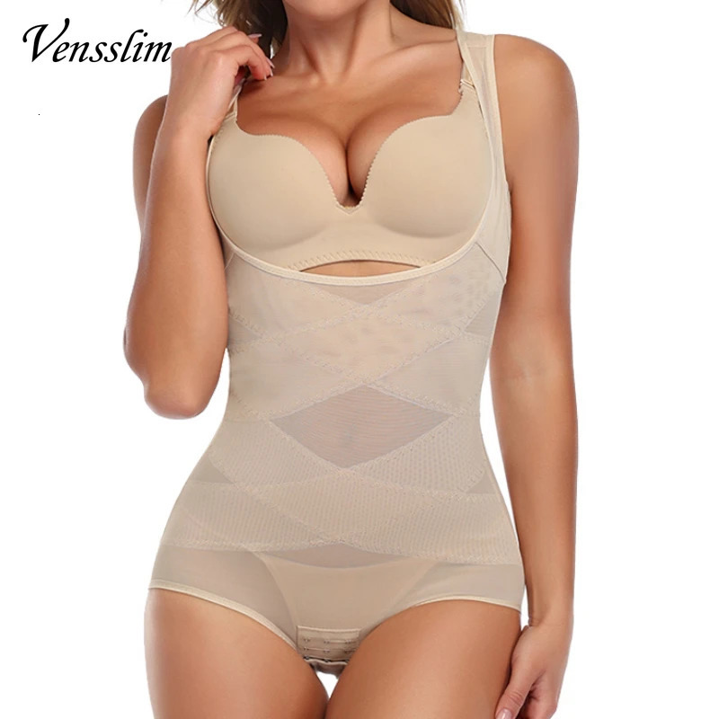 Vensslim Full Body Shaper Women Waist Trainer Slimming Enhanced Tummy Control Underwear Flat Belly Corset Bodysuit Shapewear 250517