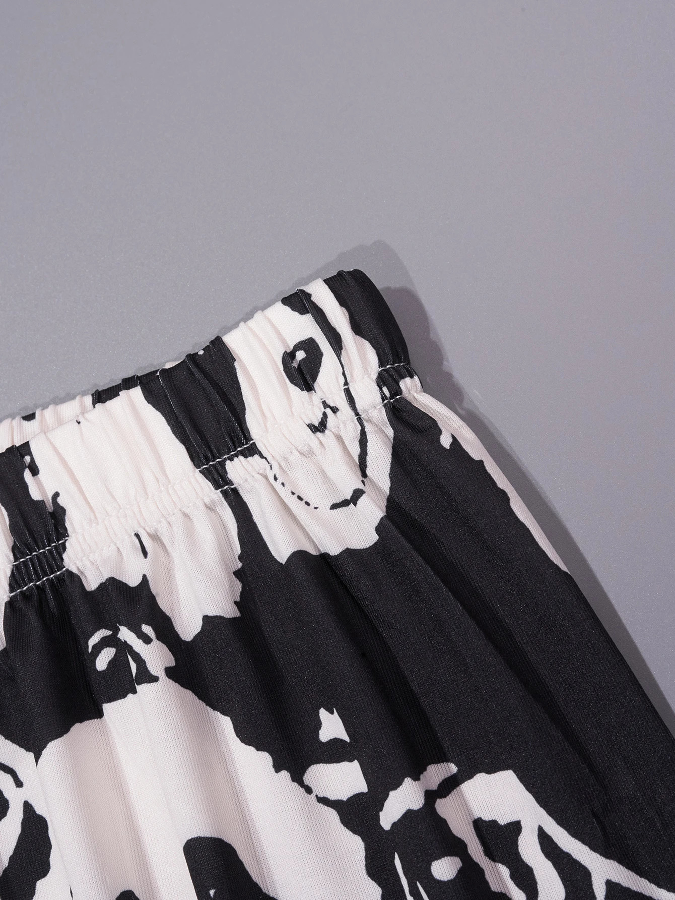 Plus size pajama set short sleeves and long pants panda patterned home clothing can be worn with milk silk material externally 250513Z