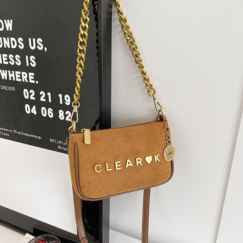 This year's popular for women 2023 new texture chain crossbody fashion autumn and winter single shoulder underarm small square bag