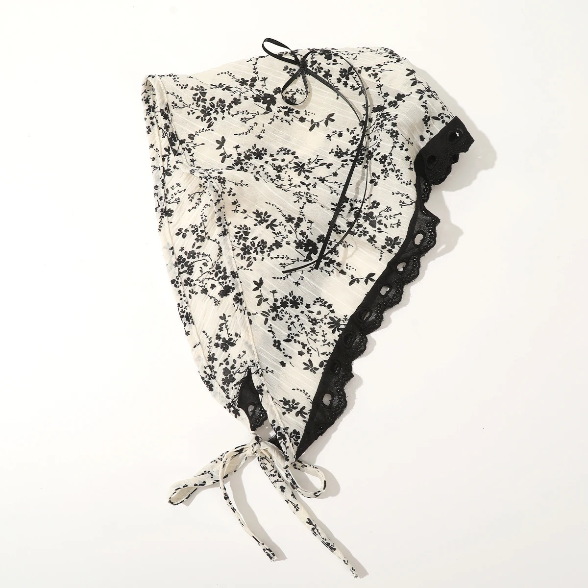 AWAYTR Ink Plum Blossom Headband Hair Scarf Bands for Women Party Headwear Frog Bat Bandana Turban Hairband Headpiece 250516