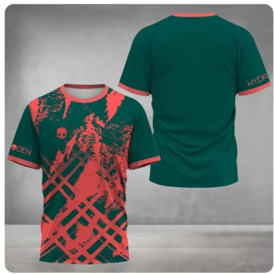 Breathable Mens Padel Tennis T-Shirt Summer Outdoor Sports Short Sleeve Top Quick Dry Football Running T-Shirts Clothing 250517