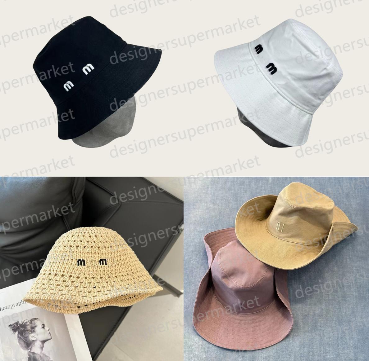 2025 Luxury Designer Bucket Hat Cap Cowboy Straw Hat for Men Women Summer Beach Sun Hat Sombrero para el Sol Foldable Wide Brim UV400 Protection Bob Hats