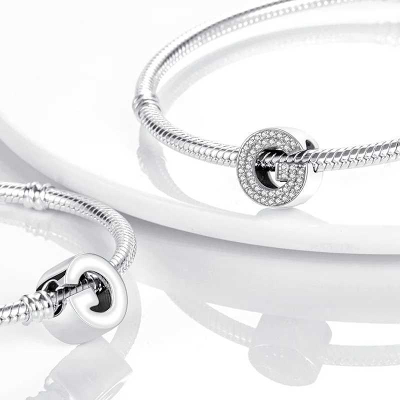 Silver 925 Charms Original Fit 3mm Original Bracelet Silver Classic 26 Letters Beads Diy Charm For Women JewelryXJ250517