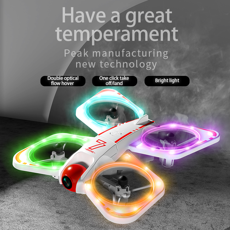 LED Stunt Flying 4K Professinal Mini Drone with Camera WIFI App Easy Control RC Plane FPV for Beginner Optical Flow Quadcopter