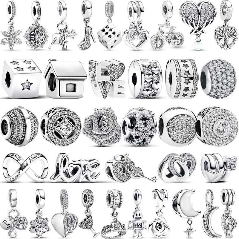 925 Sterling Silver Charm Twisting Arrow Lucky D Forever Always Infinity Silver Color Beads Fit Pantaro DIY BraceletXJ250517