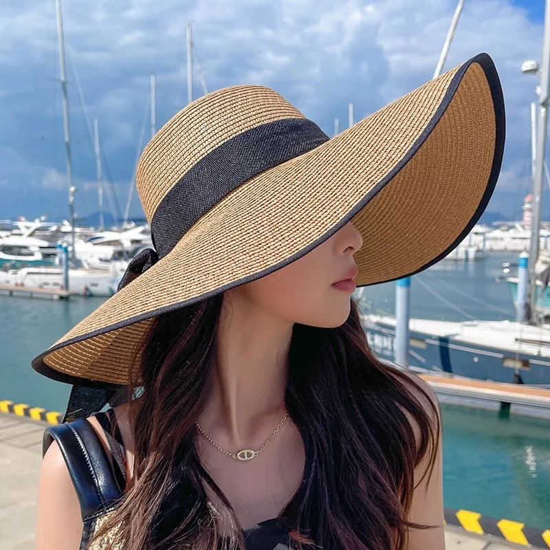 The straw hat womans summer widebrimmed sunprotective beach a versatile sun for outings 250517