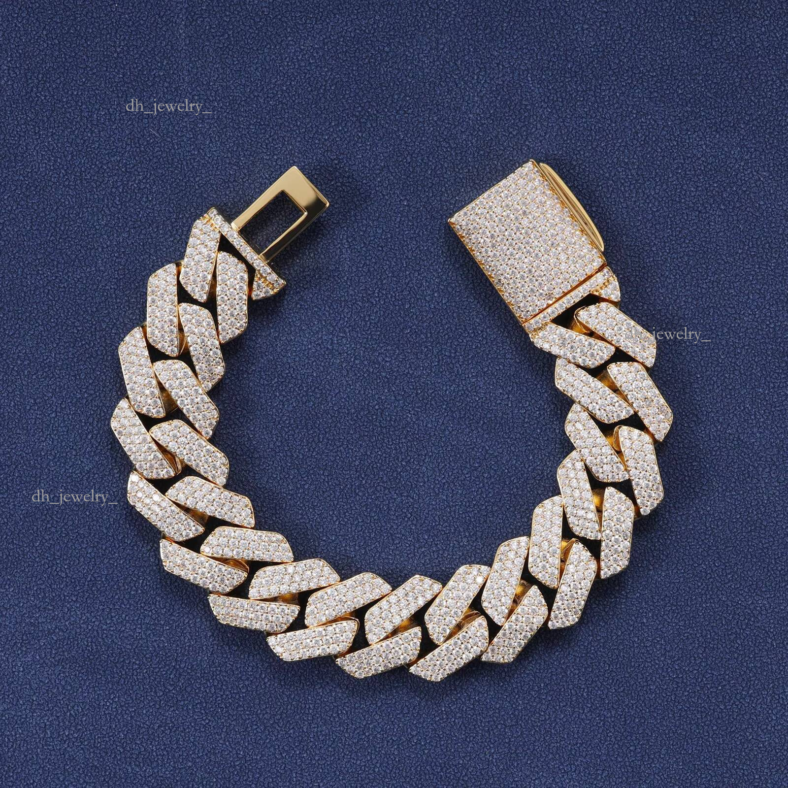Pass Dia Tester Link Chain 6mm-20mm Sterling Sier Moissanite Cuban Iced Out Chains for Men