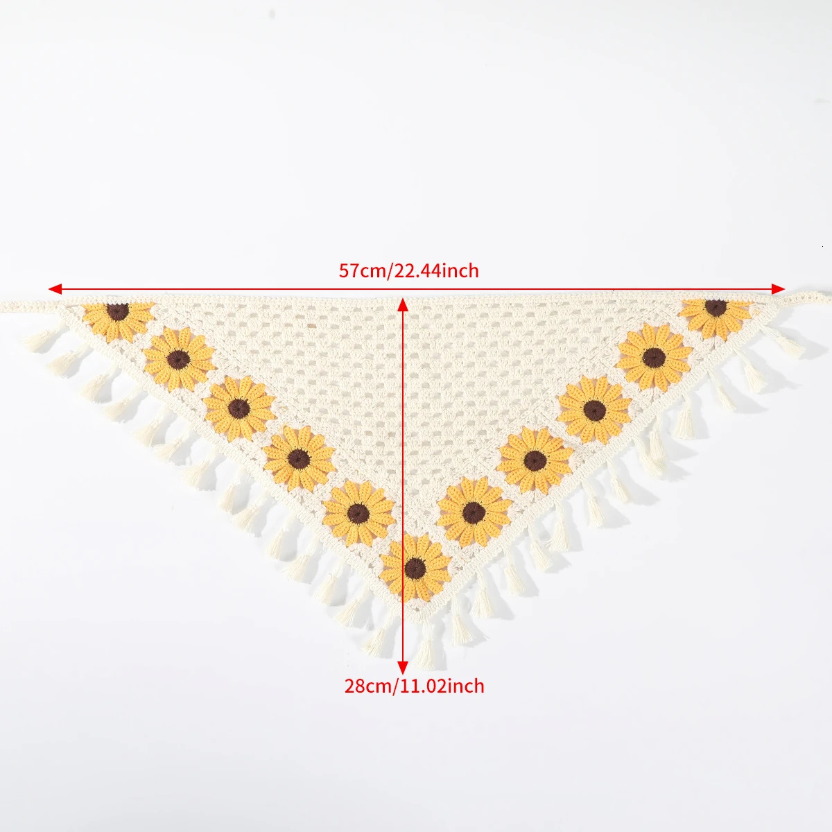 AWAYTR Manual Sunflower Headband Hair Scarf Bands for Women Party Headwear Knitted Bandana Turban Hairband Headpiece 250516