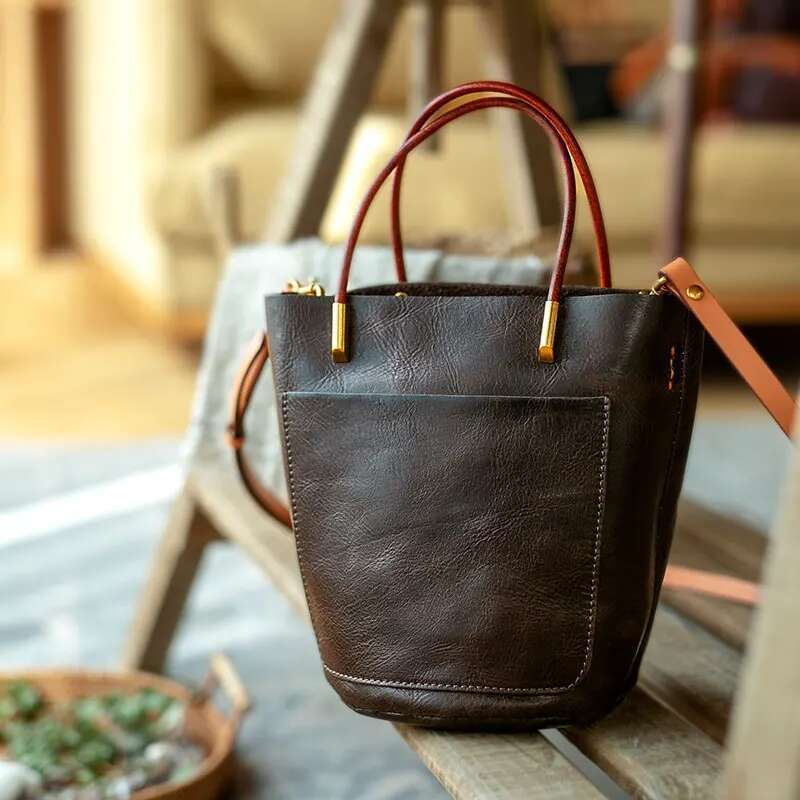 PNDME fashion designers handmade vegetable tanned cowhide women's small handbag simple genuine leather shoulder crossbody bag