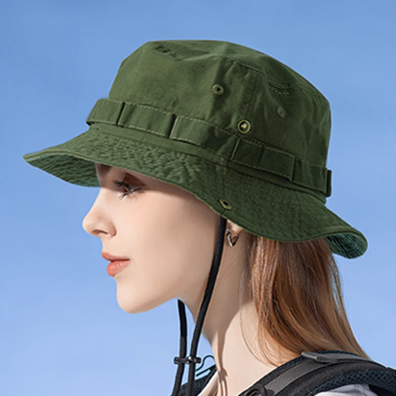 Xinbaoguan 100% Cotton Summer All Breathable Sunshade and Sunscreen Hat Japanese Sun Washed Cowboy Fisherman 250517