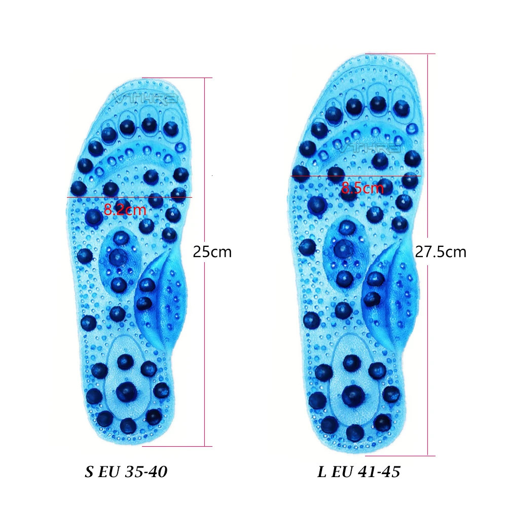 UPAKME 68 Magnet Magnetic Therapy Silicone Insole Transparent Massage Foot Weight Loss Slimming Insole Health Care Shoe Sole Pad 250515