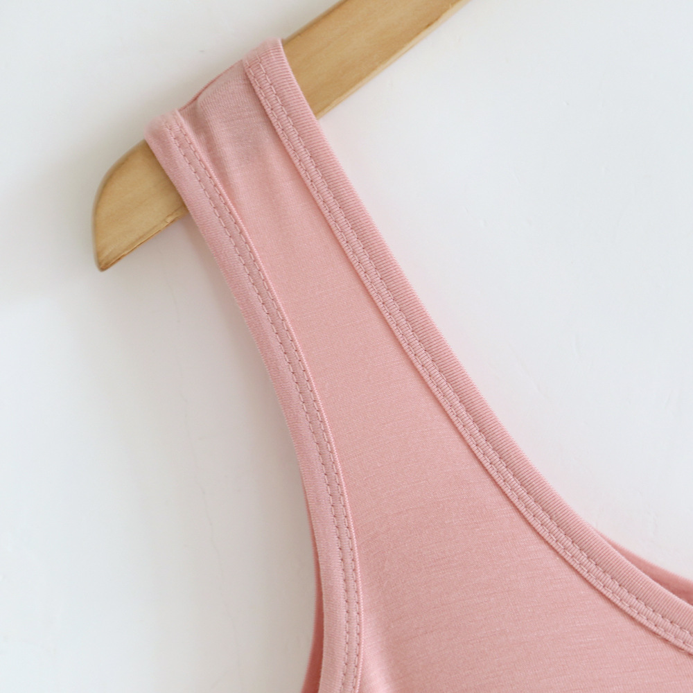 X685 Ice Silk Cool Summer Thin Modal Cup One-piece Suspender Vest Dress Pajamas