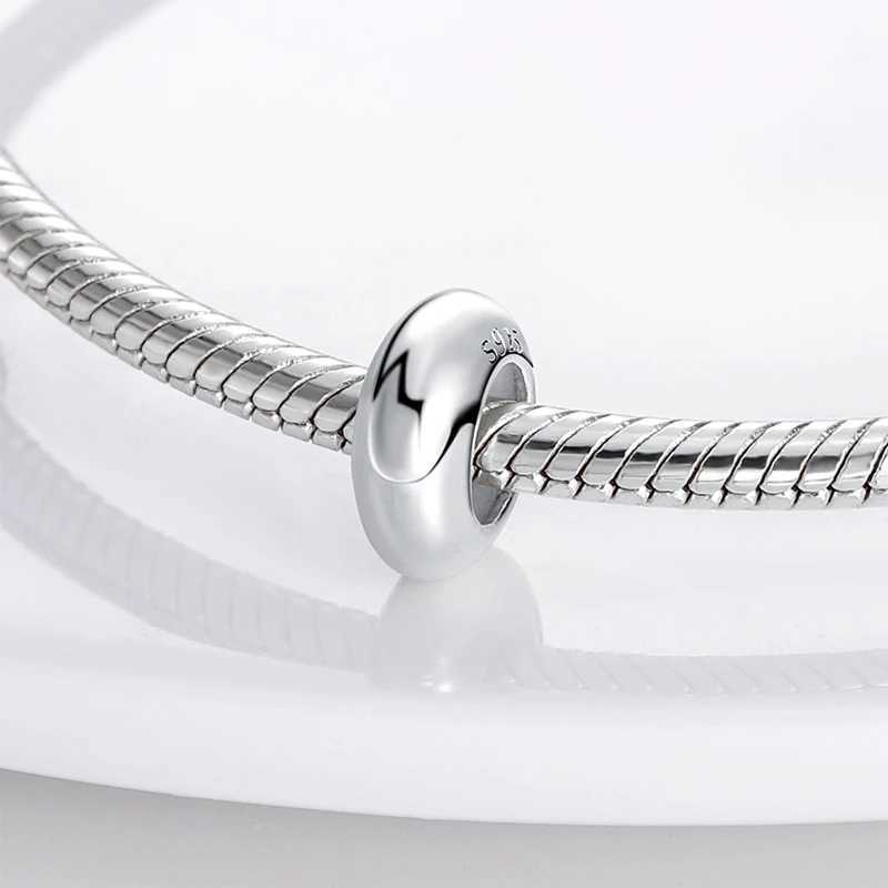 925 Sterling Silver Sile Spacer Stopper Clip Charms Chamilia Beads Fit Original Necklace Bracelet DIY Gift WomenXJ250517