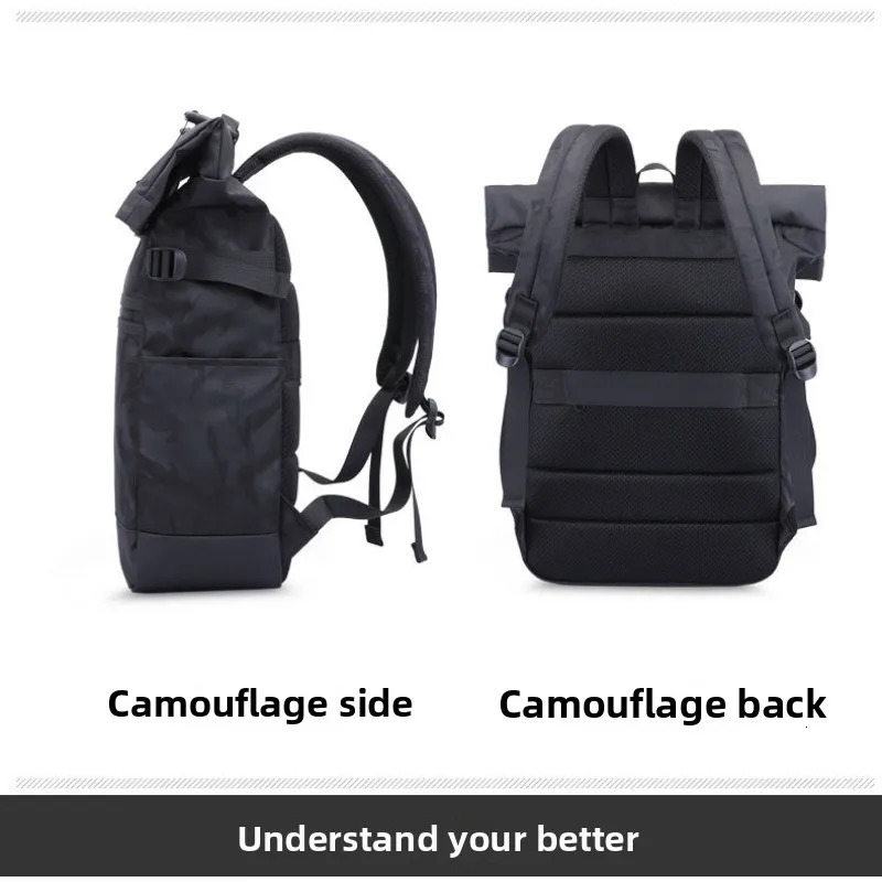 Mens Fashionable and High - End Backpack Large - Capacity Waterproof Oxford Computer Bag for Students 250515