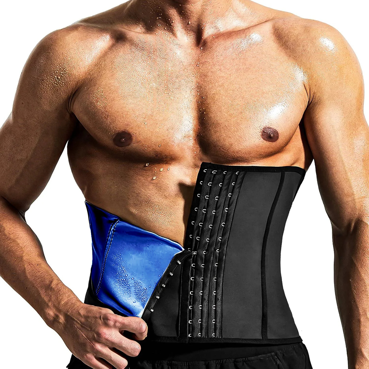 1pcs Mens Tummy Strap Silvering Sweating Breasted Sports Shaper Belt Waist Cinching And Waist Protection Fitness Waist Belt 250517