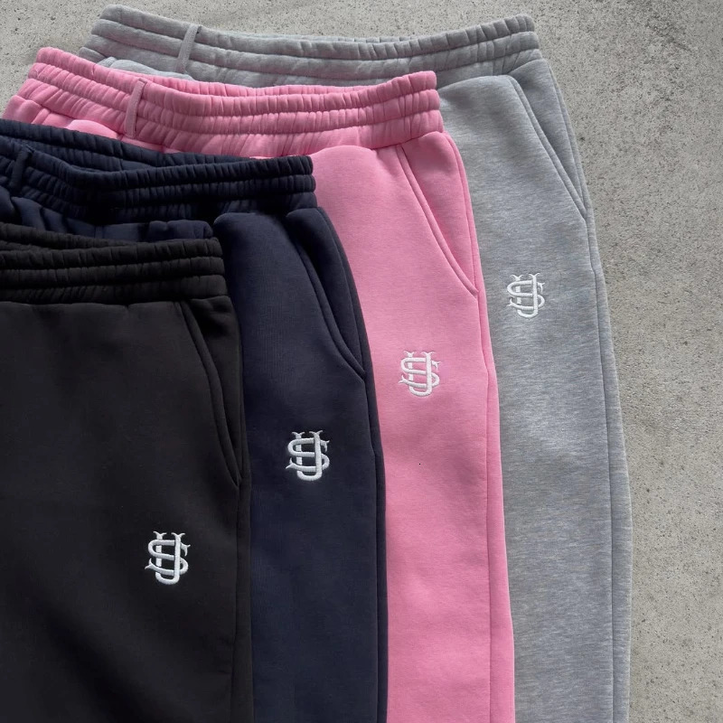 Y2K Men Jogger Loose Su Embroidered Leg Openings Wide Leg Pants Extra outsize Pockets fashionable Couple Straight Leg Pants 250516