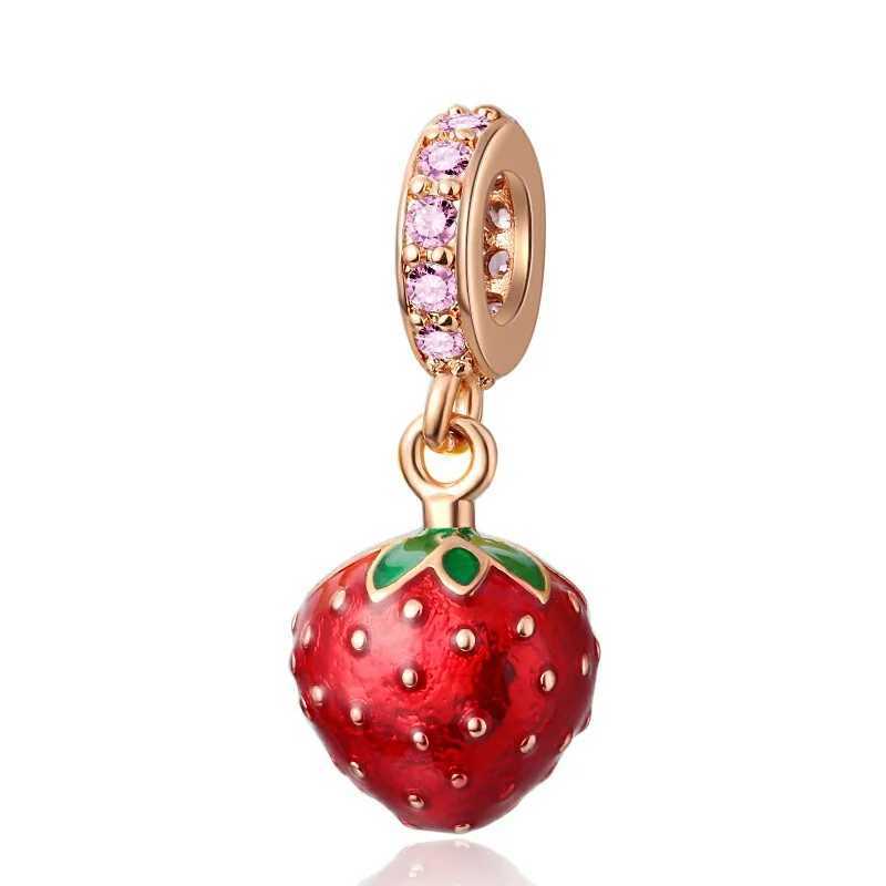 Red Series Sterry Earrings Cherry Sparkling Heart Charm Bead Fit Original 925Silver Bracelet Necklace DIY Women Jewelry GiftXJ250517