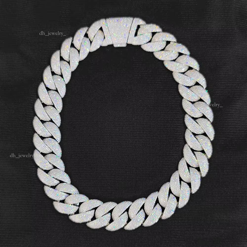 Nuoya High Quality 22mm Chunky Men Choker Jewelry Iced Out Full Dia Cuban Link Chain Necklace For Women