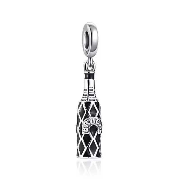 New 925 Silver I Coffee Cup Coffee Pot Wine Glass Pendant Charm Suitable for Original Necklace Bracelet DIY Womens JewelryXJ250517