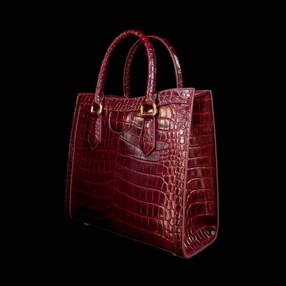 Madeline Genuine New Women s Head Layer Leather Fashion Crocodile Pattern Tote Bag Handbag