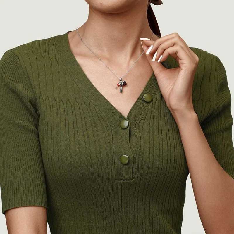 New 925 Silver I Coffee Cup Coffee Pot Wine Glass Pendant Charm Suitable for Original Necklace Bracelet DIY Womens JewelryXJ250517