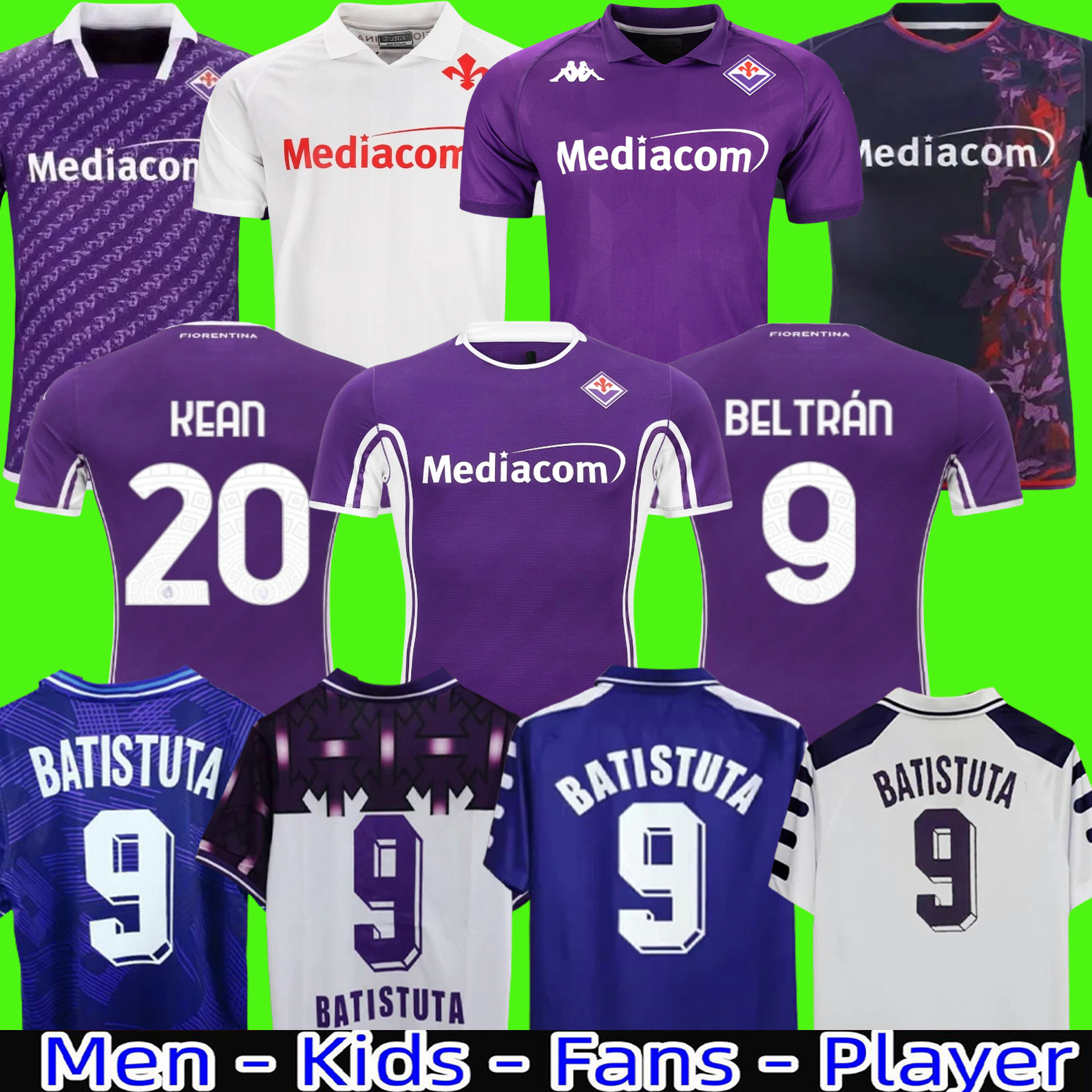 2025 ACF FiorentinaS soccer jerseys uniform 24 25 26 CALLEJON ERICK Florence MALCUIT VLAHOVIC Milenkovic C.Kouame CHIESA men football shirts kids ARTHUR LOPEZ