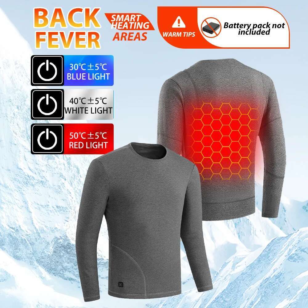 Winter Thermal Men USB Electric Heated Clothing Veet Underwear Women Top Base Layer Warm Cotton Clothes Designer