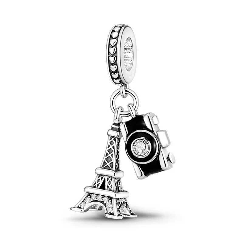 New Statue of Liberty Paris Eiffel Tower Charm Beads Fit Original European 925 Silver Bracelet Accory DIY Women Jewelry GiftsXJ250517
