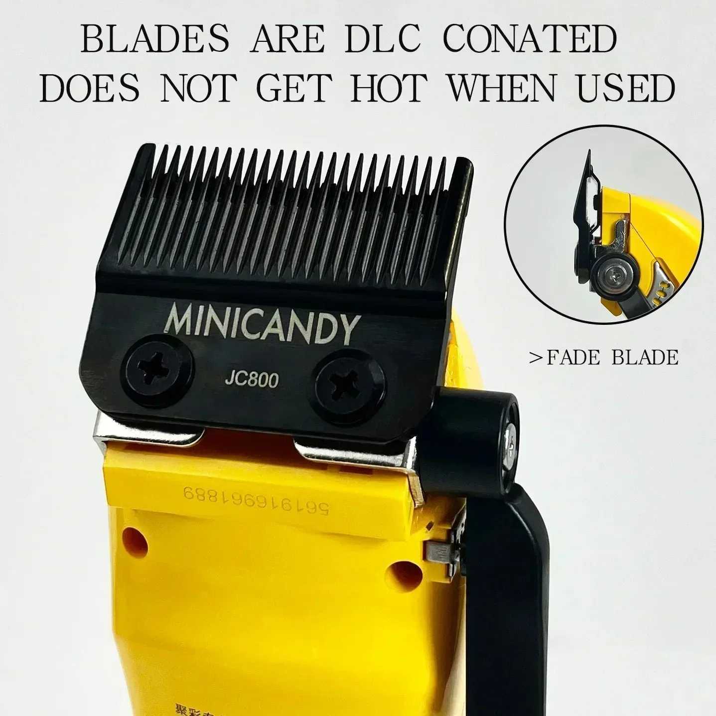 JUCAI PRO MINICANDY Professional Electric Hair Clipper Hair Trimmer Electric Shaver DLC Fade Barber Set R250517