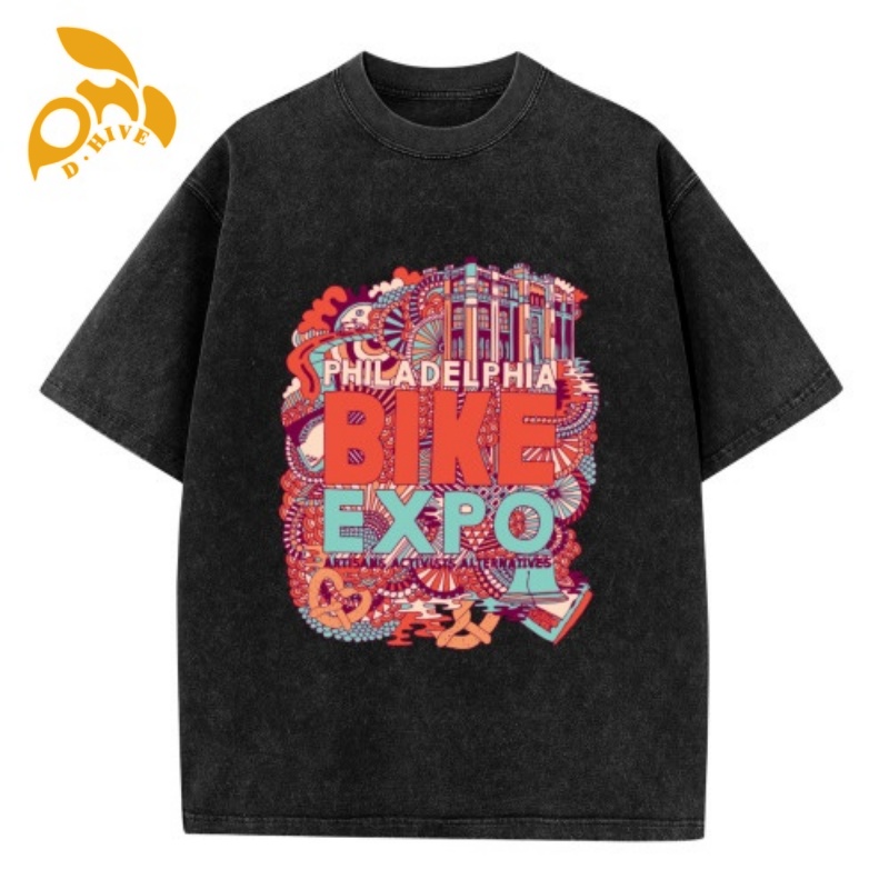 Free Shipping Designer Oversize Men's Women's shirt Short Sleeve Round neck black Customized 230g men's washed T-shirt T-shirt outdoor 