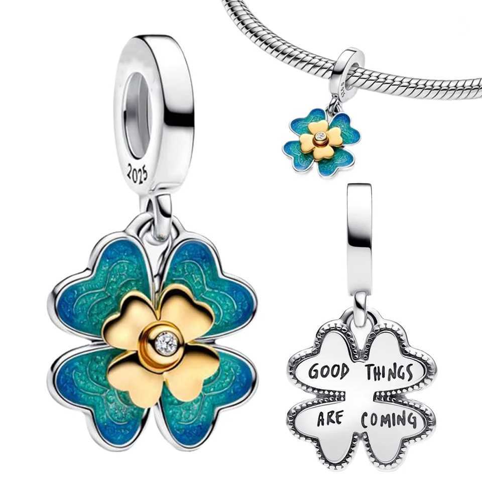 New 925 Sterling Silver Dangle Charm Blue Butterfly Heart Dragonfly Clip Evil Eyes Bead Fit Necklace Bracelet Jewelry ClipXJ250517