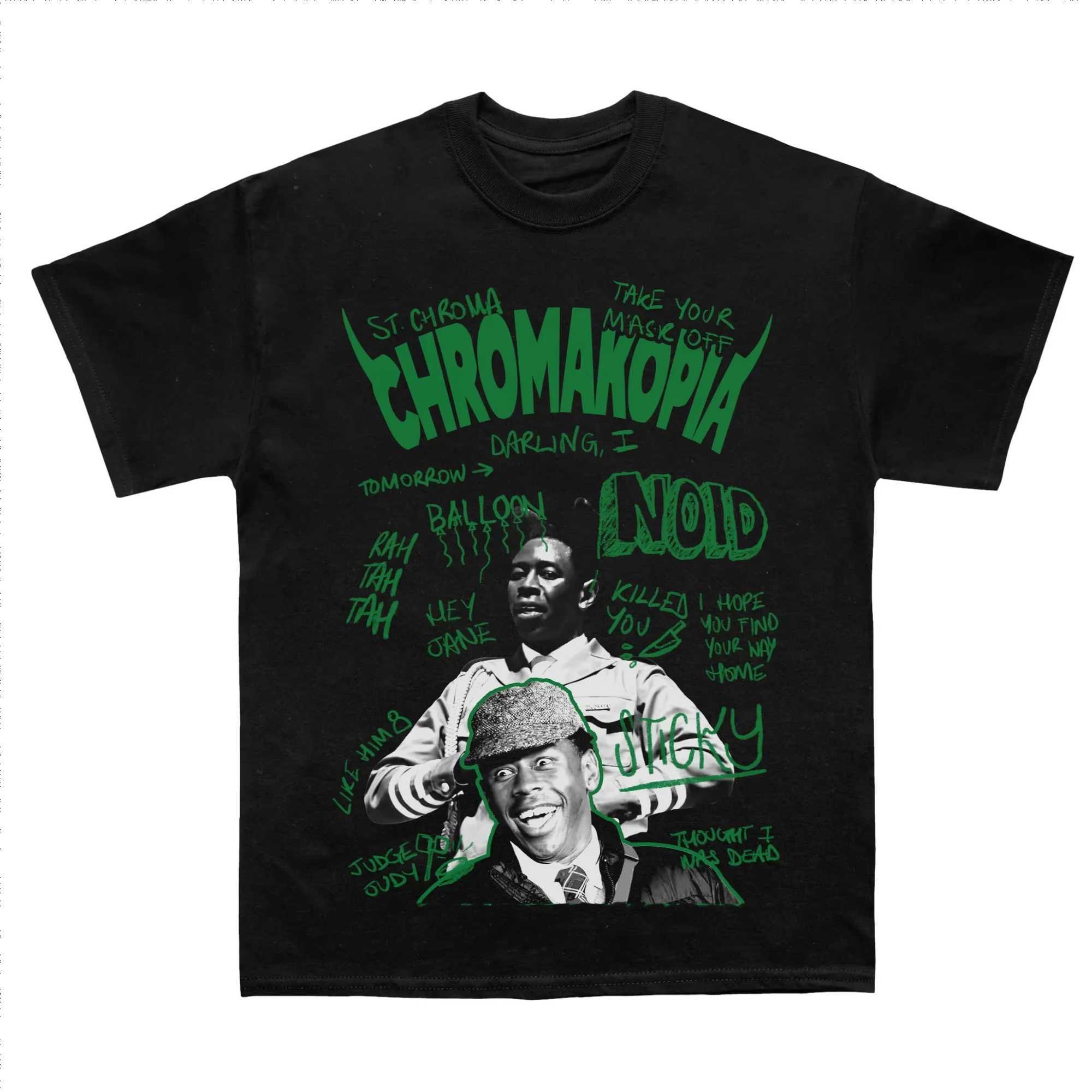 Tyler The Creator Chromakopia Sketchbook T-Shirt Men Women Cotton Tees Short Sleeve Y2k Tshirt Retro Hip Hop Tops Mens ClothingT250516