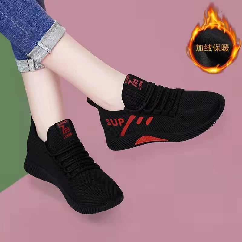 Outdoor leisure sports lightweight and wear-resistant hiking running shoes designer fashionable daily commuting knitted mesh women's shoes