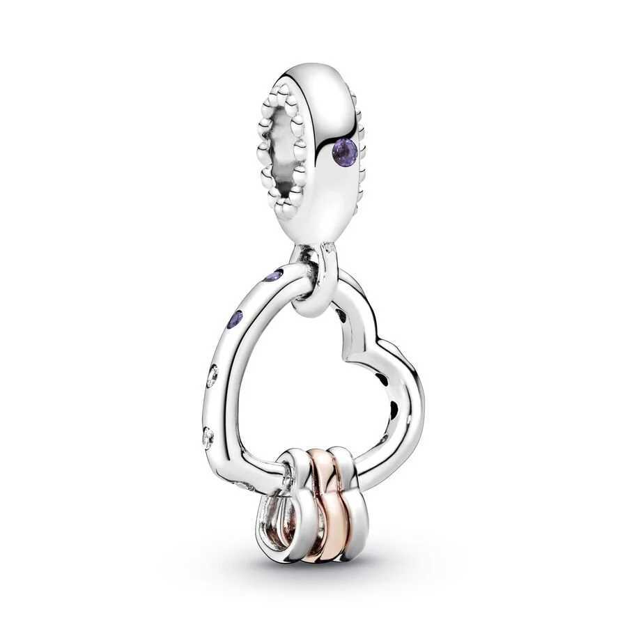 Authentic 925 Sterling Silver Stethoscope HeartQueen Regal Crown Dangle Charm Beads Fit Original Europeans Bracelet JewelryXJ250517