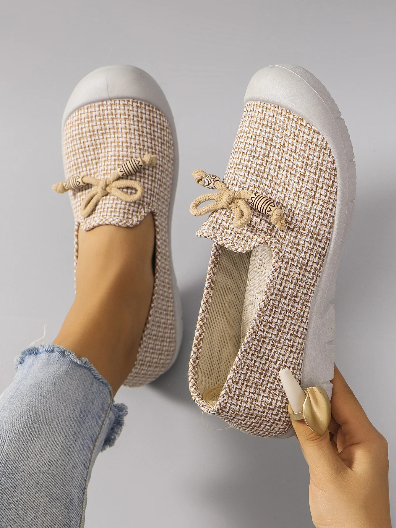 Spring Womens Casual Sports Shoes Comfortable Breathable Lightweight Wear resistant Lazy Shoes Soft soled Flat Shoes 250515