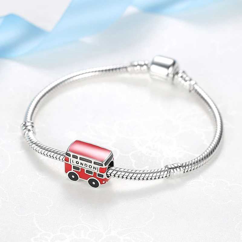 Original 925 Sterling Silver Charms London Bus Guard Pendant Beads Fit Brand Bracelets Necklaces Women DIY JewelryXJ250517