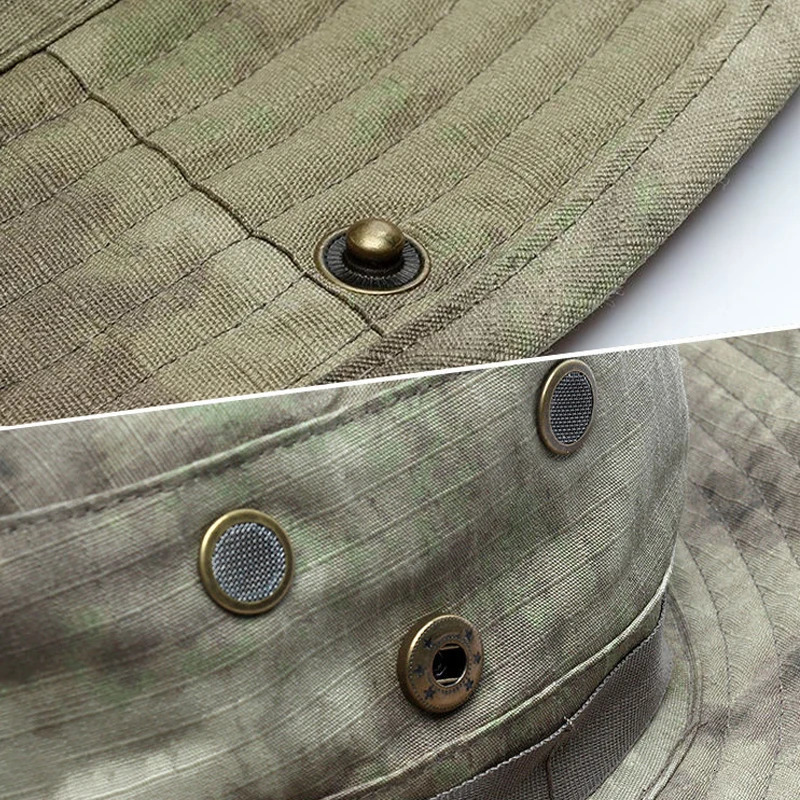 Camouflage Boonie Hat Sunscreen Widebrimmed Outdoor Sports Fishing Hiking Camping Hunting Foldable Fisherman Men 250517