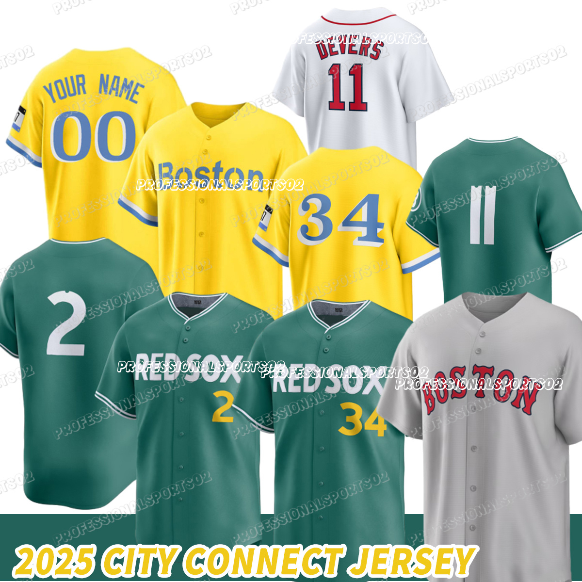 #11 Rafael Devers Jersey #36 Triston Casas Jersey Masataka Yoshida Brayan Bello Garrett Whitlock Trevor Story Ceddanne Rafaela Red Sox Jersey Custom Baseball Jerseys
