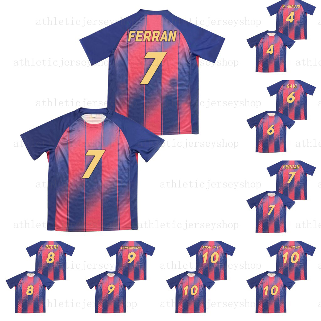 Custom LAMINE YAMAL PEDRI GAVI Soccer Jerseys LEWANDOWSKI FERRAN Camiseta De Football Shirt Men Youth Kids