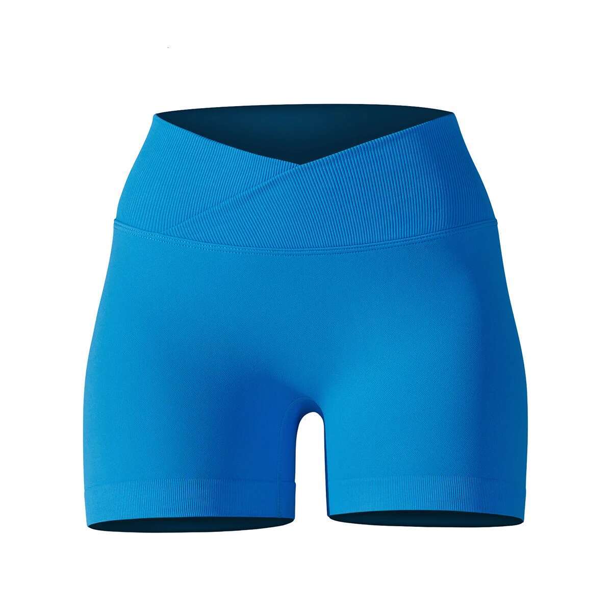 Crossover Women Sport Gym Workout Running High Waist Yoga Push Up Hip Seamless Fiess Shorts