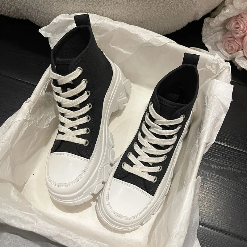 Women Run Star Sneakers High Top Platform Women Sports Shoes White Black Casual Fashion Canvas Shoes Vulcanized Shoes Feme 250515