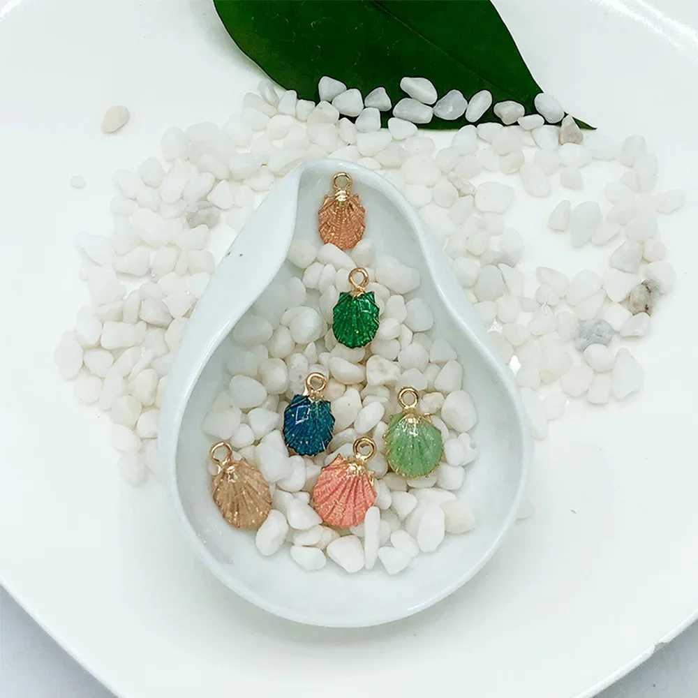 13Pcs/set Summer Beach Starfish Shell Charms Colorful Copper Pendants Jewelry DIY For Bracelet Necklace Earring Jewelry MakingXJ250517