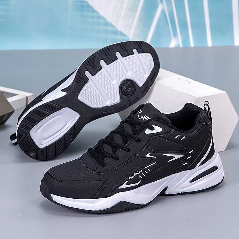 Thick Sole Versatile Clunky Sneaker for Men 2024 New Trend Mesh Lace Up Breathable Casual Sports Shoes Increased Soft SolesXJ250517