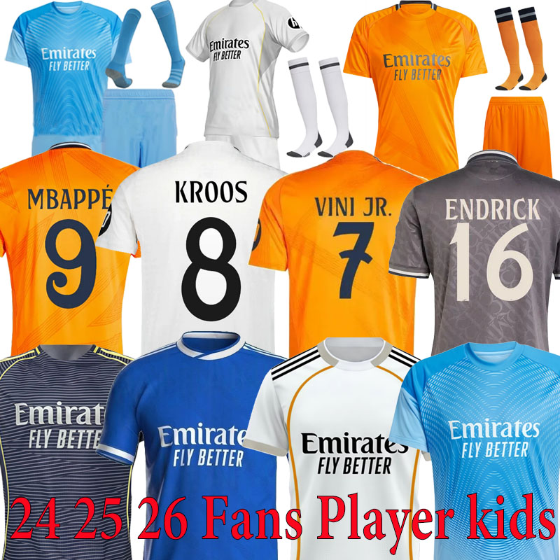 2025 2026 soccer jerseys 24 25 Real 4Th Madridfootball shirt CAMAVINGA Mbappe MODRIC VALVERDE Fourth camiseta men kids uniforms VINI JR BELLINGHAM ARDA Guler