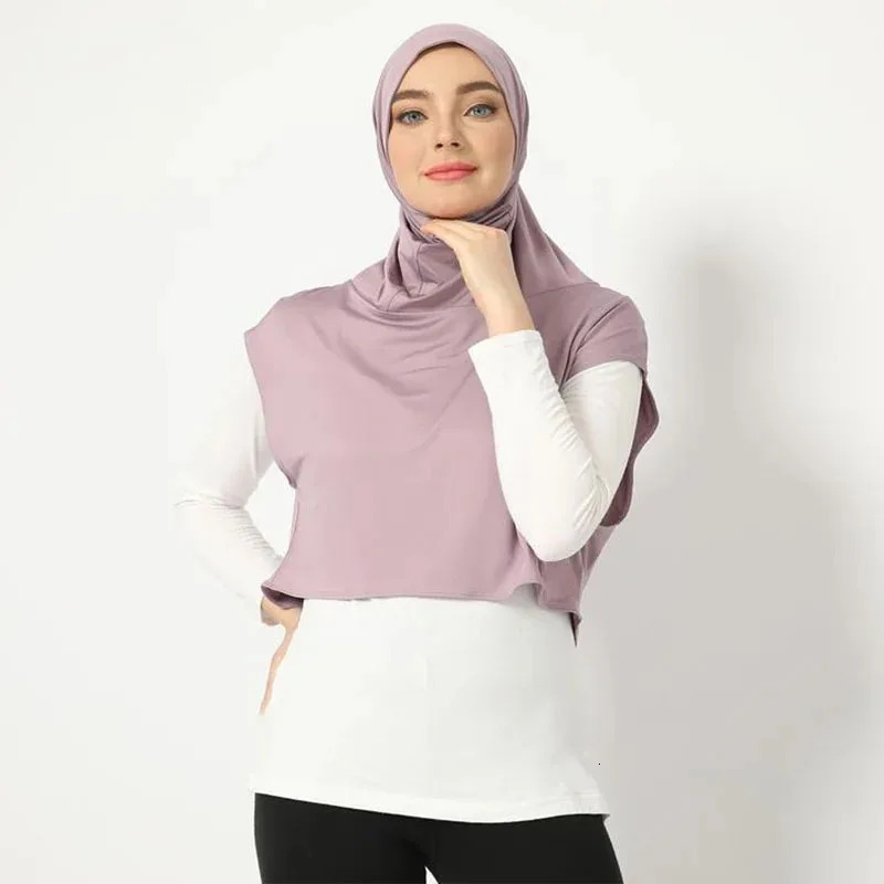 Muslim Sport Modal Hijab Abaya Hijabs For Woman Abayas Women Jersey Islamic Head Scarf Turbans Silk Turban Instant Wrap 250517