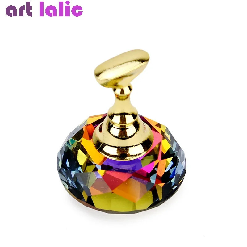 Magnetic Nail Display Stand Holder 5 Tips Practice Training Tips Crystal Base Nail Art Display Stand 250517