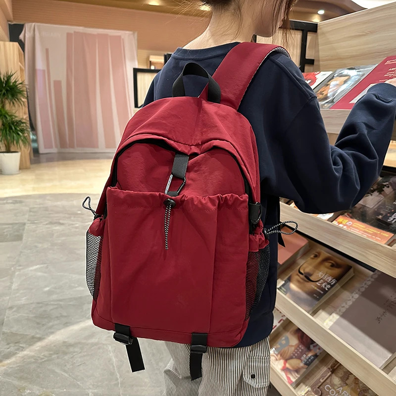 Creative Waterproof Teenage Nylon Book Bag Large Capacity Backpack Fashion Students School Bag Travel Backbag 250514