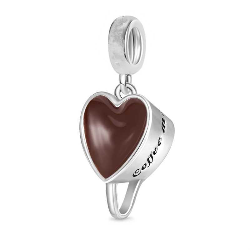 Authentic Garden Tool KettleCoffee PotTeot Dangle Charm Bead Fit Original 925 Sterling Silver Pan Bracelet DIY Jewelry GiftXJ250517