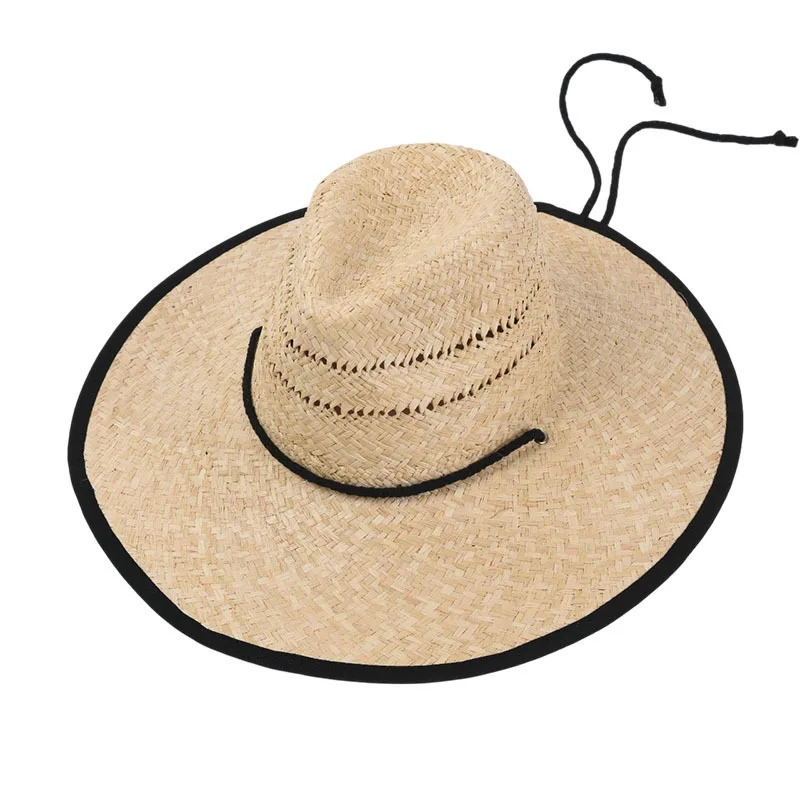 USPOP Summer hats Women Raffia Straw Sun Hat Breathable Wide Brim Beaach Hat lace-up Sunshade 250516