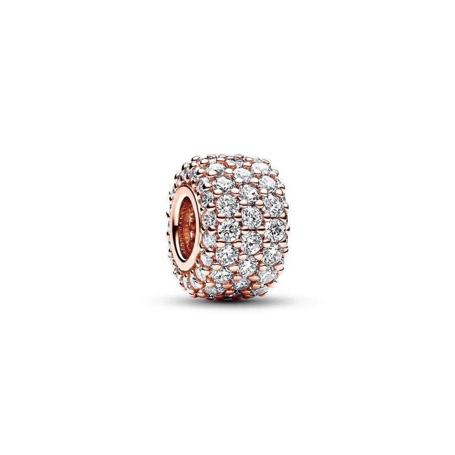 Hot Sale Sparkling Rose Gold Plated Series Charms Bead Fit Original 925 Sterling Silver Bracelet DIY Women Fine Jewelry GiftXJ250517